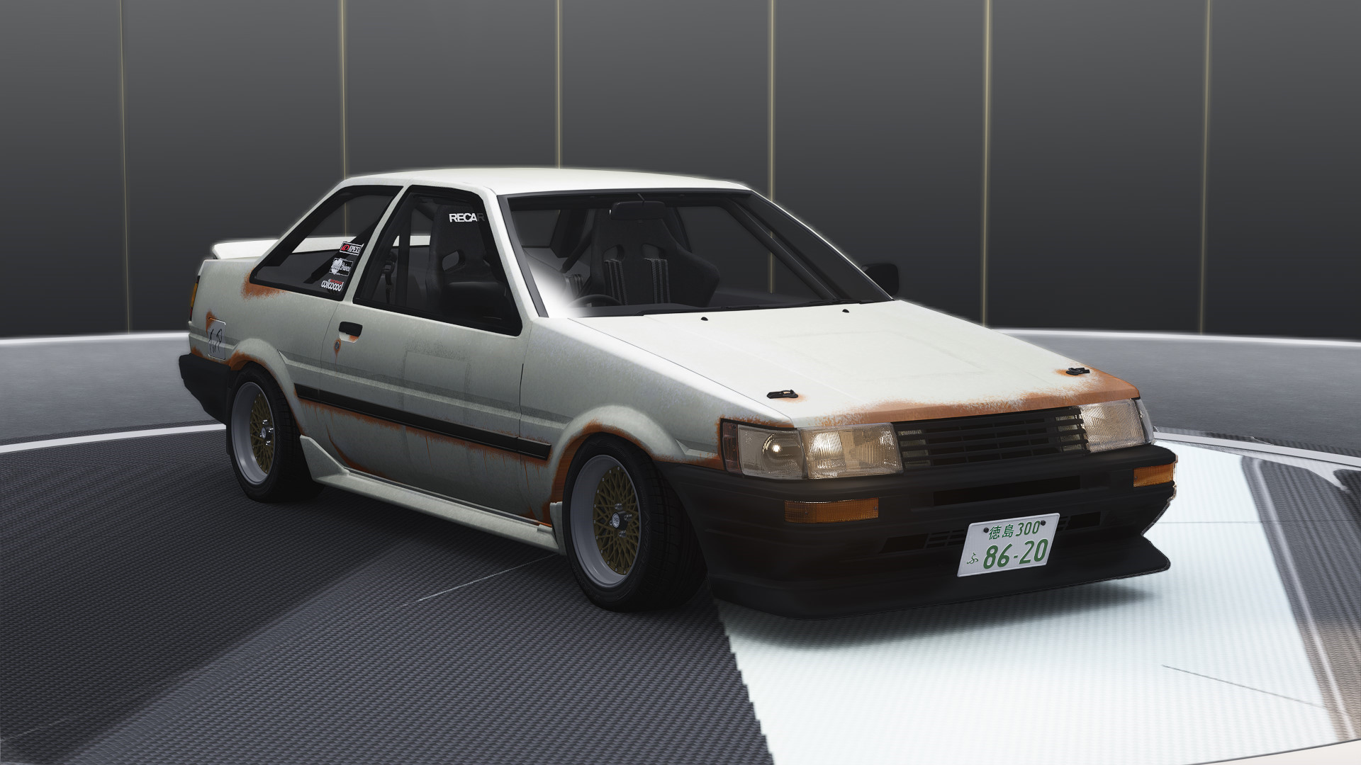 Toyota Corolla Levin AE86 Coupe Dingo-spec, skin Rusty