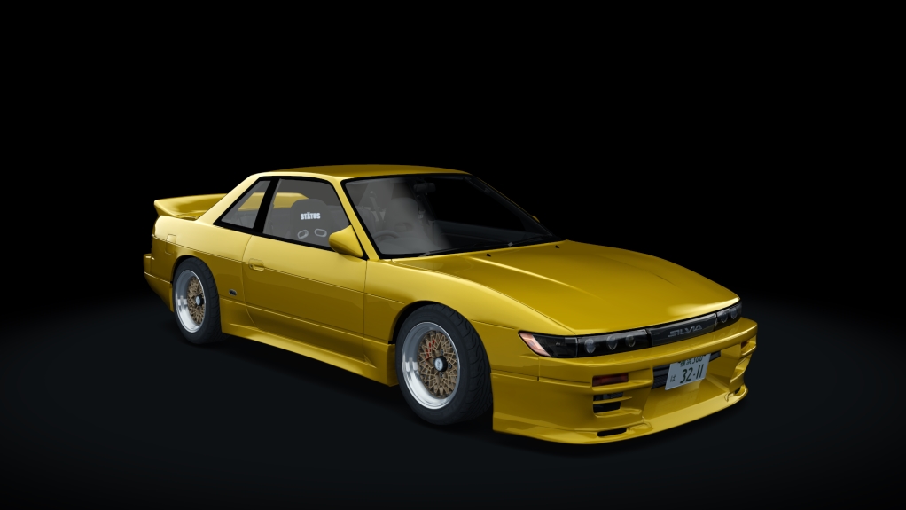Nissan Silvia S13 TBO '92, skin envy_chrome_yellow
