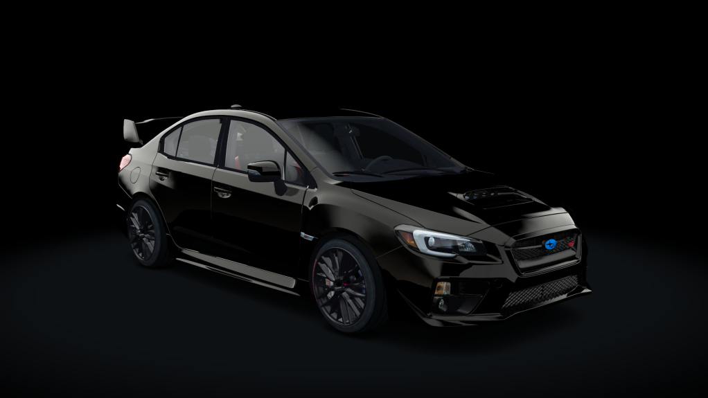 Subaru WRX STI, skin BLACK with black wheels