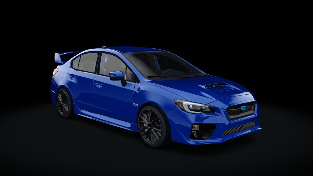 Subaru WRX STI, skin WR BLUE PEARL with black wheels
