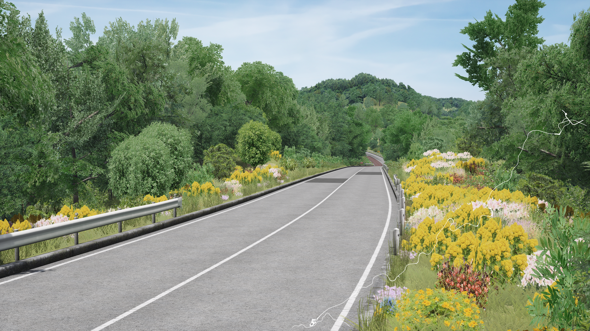 Hakone Turnpike, layout downhill_no_lights