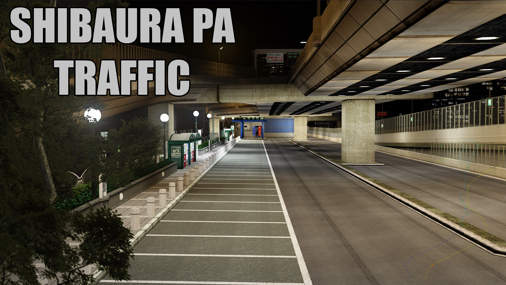 Shutoko Revival Project 0.9.1, layout shibaura_pa_traffic