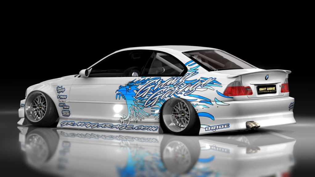 GravyGarage Street e46, skin wurr white blue