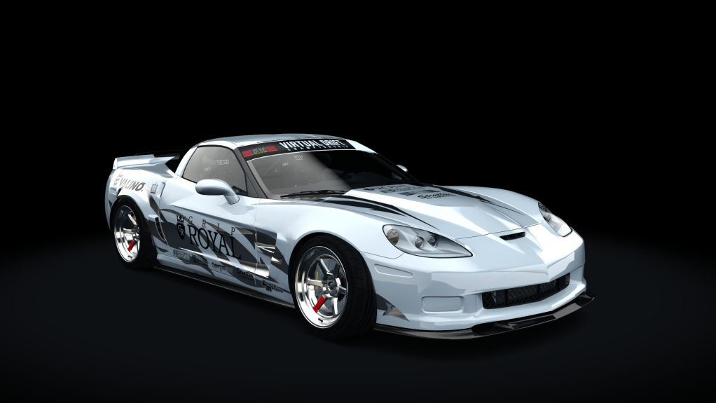 VDC Chevrolet Corvette C6 Public 3.0, skin corvette white chrome